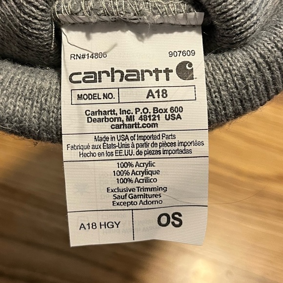 Carhartt Heather Gray Knit Hat - Picture 4 of 4